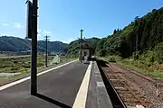 駅構内 佐羽根駅方面（2013年9月29日）