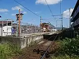 駅全景（2020年10月、近江八幡寄りから）