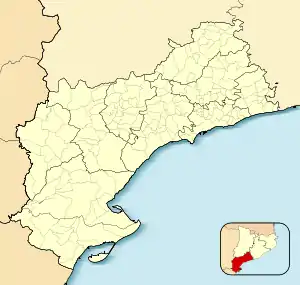 Salouの位置（タラゴナ県内）