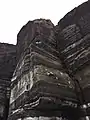 畳岩の海食崖面