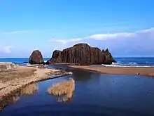 後ヶ浜海岸の立岩
