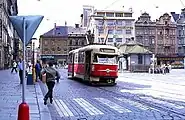 タトラT2は1980年代まで営業運転に使用された（1976年撮影）