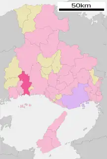 たつの市位置図