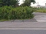 田浦港近くのダイヤモンドクロッシング跡
