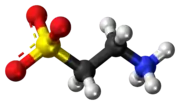 Ball-and-stick model of the taurine zwitterion{{{画像alt1}}}