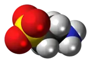 Space-filling model of the taurine zwitterion{{{画像alt2}}}