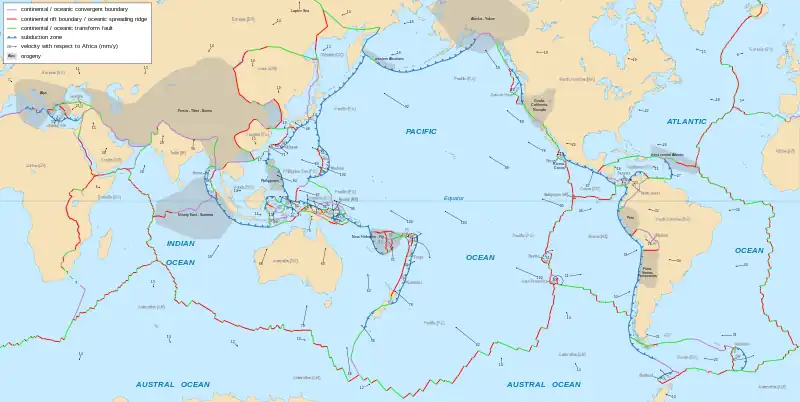 プレートの詳細な位置図