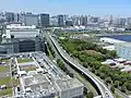 21階展望室から有明の建物群を見る（2017年5月5日撮影）