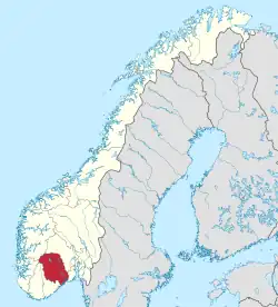 テレマルク県の位置