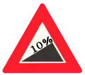 10%勾配警告標識: オランダ