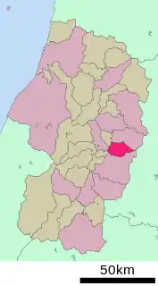 天童市位置図