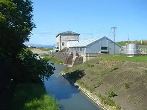 支流の天王川にあった犀川第1排水機場