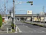 県道41号線をオーバークロスする寺津高架橋(2022年)