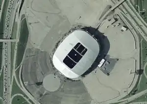 テキサス・スタジアム衛星写真
