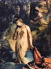 『水浴のスザンナ』1839年 ルーヴル美術館所蔵