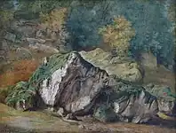 Étude de rochers et d'arbres (1829),