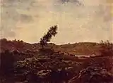 テオドール・ルソーBarbizon landscape, ca. 『バルビゾン村の風景』1850,