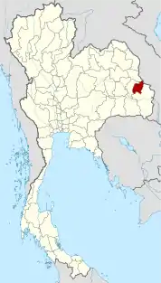 アムナートチャルーン県の位置