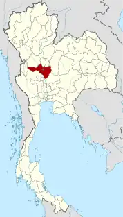 ナコーンサワン県の位置