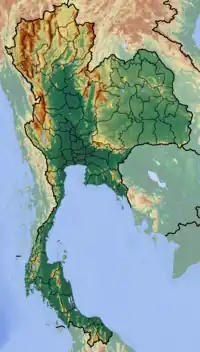 ソンクラー湖の位置(タイ王国内)