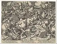 「金銭の戦い（ピーテル・ブリューゲルの原画による）」1570年以降、メトロポリタン美術館蔵