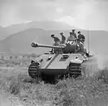 イタリアで鹵獲されたパンターを研究するイギリス軍将校 1944年6月2日