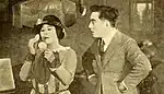 『勇気ある卑怯者（英語版）』（1919年）。右は早川雪洲。