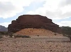 壁画がある洞窟。