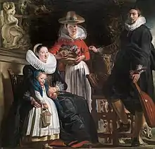 ヤーコブ・ヨルダーンス『画家の家族』(1621-1622年)