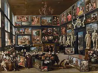 『コルネリス・ファン・デル・ヘーストの収集室』1628年 ルーベンスハウス所蔵