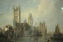 ミルバンクから見た議会の建物 (1861)