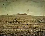 『烏のいる冬景色』1862年。油彩、キャンバス、60.3 × 73.6 cm。オーストリア・ギャラリー。1867年サロン入選。