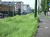 丹那駅南側の線路跡（2009年）