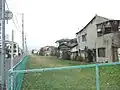 南段原駅南側の線路跡（2007年）