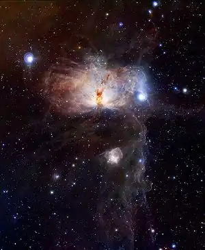 NGC 2024 image created from VISTA images taken through J, H and Ks filters in the near-infrared part of the spectrum.