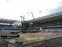 建設途中のスタジアム (2018年)