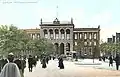 ポツダム広場付近にあったポツダム駅。1835年に建てられた駅が手狭になったため二代目の駅舎が完成した。1900年頃の写真