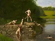 トマス・エイキンズ (1844-1916), Swimming, 1885