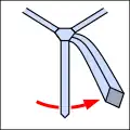 大剣を小剣の下（手前）に回し、左に出す。