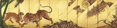 狩野山楽『龍虎図屏風』（妙心寺）