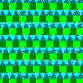 正三角形3枚、正方形2枚 (3, 3, 3, 4, 4)