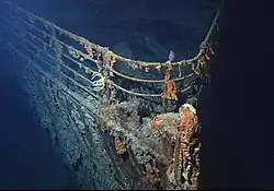 沈没し海底にあるタイタニック
