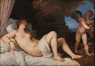 ティツィアーノ・ヴェチェッリオ『ダナエ』第1作　1545年-1546年 国立カポディモンテ美術館所蔵