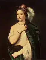 『羽毛帽子の女性』エルミタージュ美術館所蔵