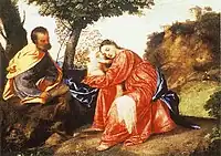 『エジプトへの逃避途上の休息』1512年ごろ ロングリート所蔵