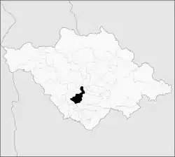 トラスカラ州内トラスカラ・デ・シコテンカトルの位置の位置図