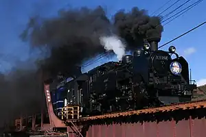 C11 207の牽引で走行するSL大樹(2020年11月 新高徳 - 大桑間)