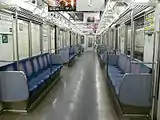 初期車(バケットシート式)車内(2007年3月24日 押上駅)