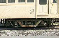 モニ1471の装着するKS31L台車(以上小山駅構内・2008年4月)