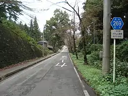 栃木県道269号太平山公園線起点